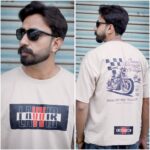 "MOTORCYCLE RIDE" FRENCH TERRY COTTON PREMIUM T-SHIRT 240GSM